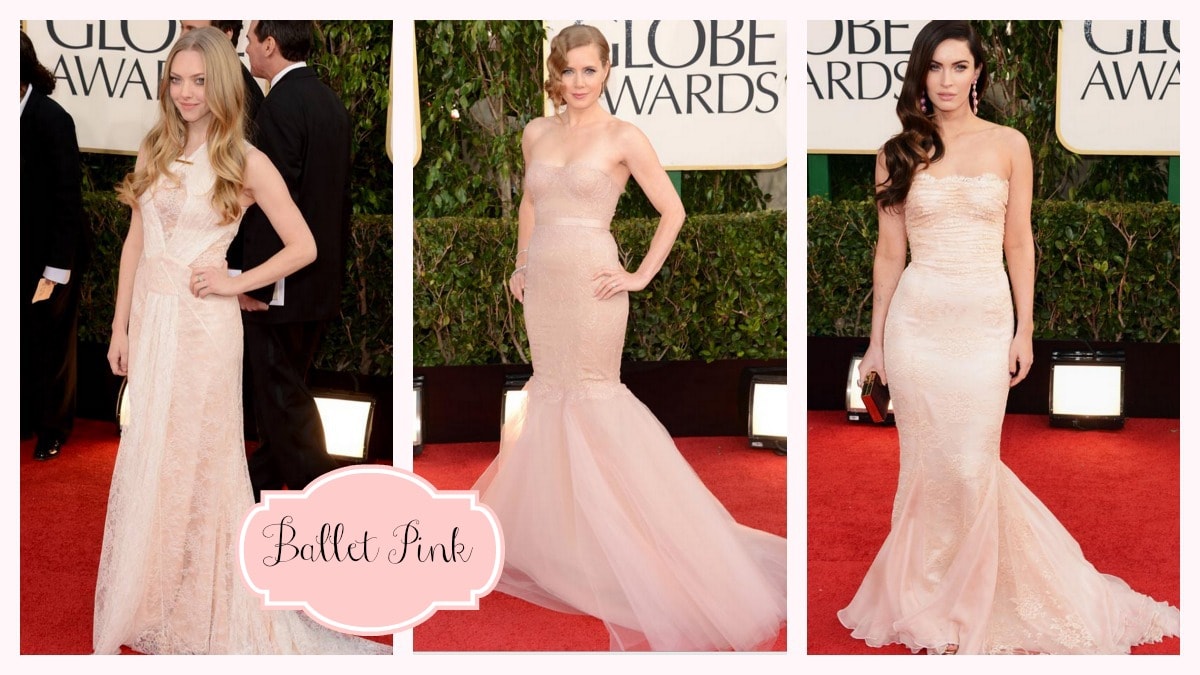 Golden Globes Ballet Pink Amy Adams Megan Fox