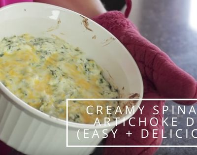 Easy Appetizer – Creamy Spinach and Artichoke Dip Recipe