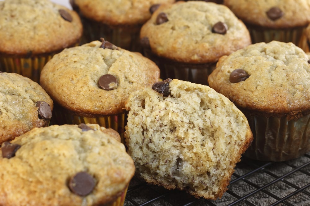 Chocolate Chip Bananafanafofana Muffins: Katie Bugbee Recipe/ExtraordinaryMommy.com