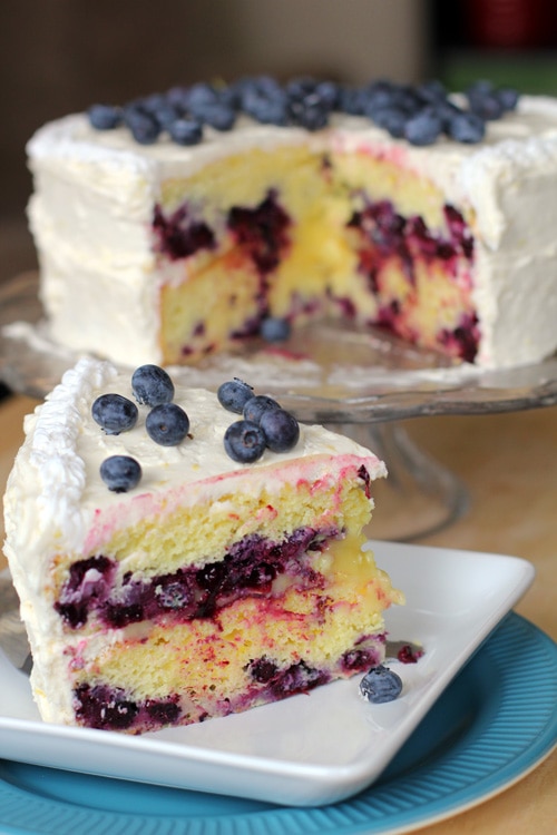Easter Desserts - Lemon Blueberry Layer Cake
