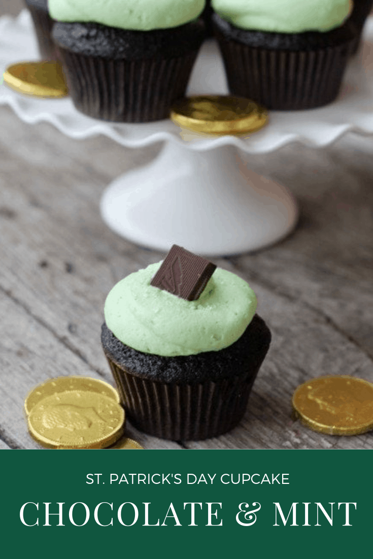 St. Patrick's Day Cupcake - Chocolate and Mint