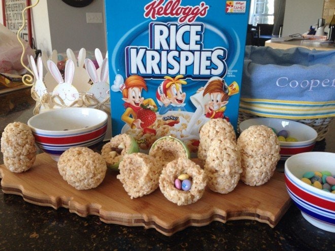 Rice Krispie Easter Egg Surprise Treats - The easiest treats your kids will LOVE: Fill them with all kinds of goodies - ExtraordinaryMommy.com