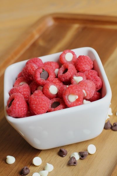 Sparkling Summer Lemonade - Chocolate Stuffed Raspberries