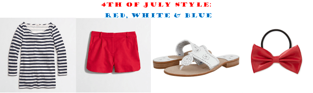 fourth of july red white and blue outfit