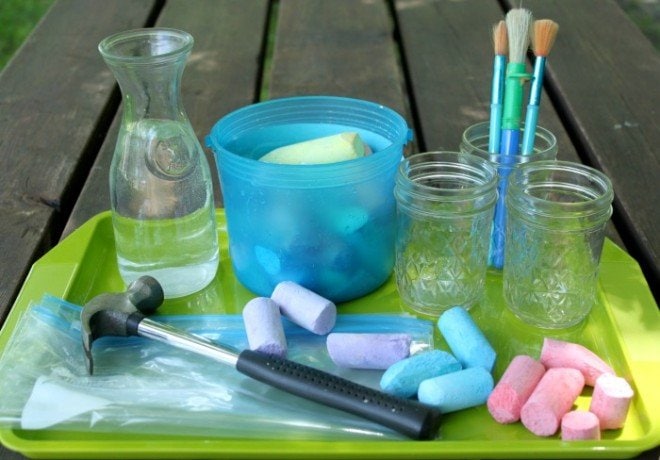 DIY Sidewalk Chalk Paint with Only Two Ingredients 