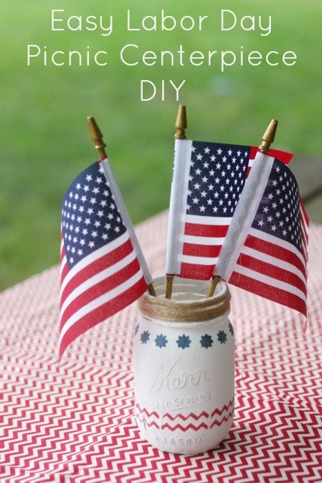 Easy Labor Day Picnic Centerpiece DIY