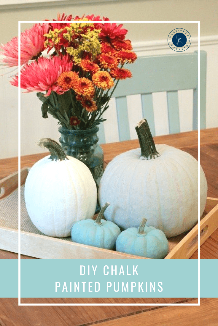 DIY Chalk Painted Pumpkins For Fall