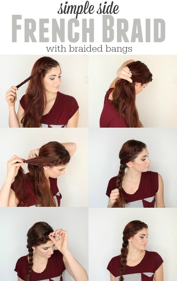 simple side french braid