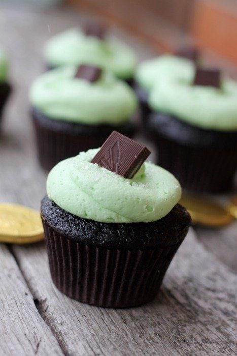 St. Patrick's Day Cupcake - Chocolate and Mint