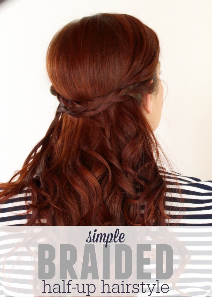 Braided half up style