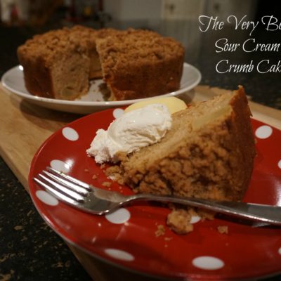 A Perfect Holiday Dessert:  Sour Cream and Apple Crumb Cake