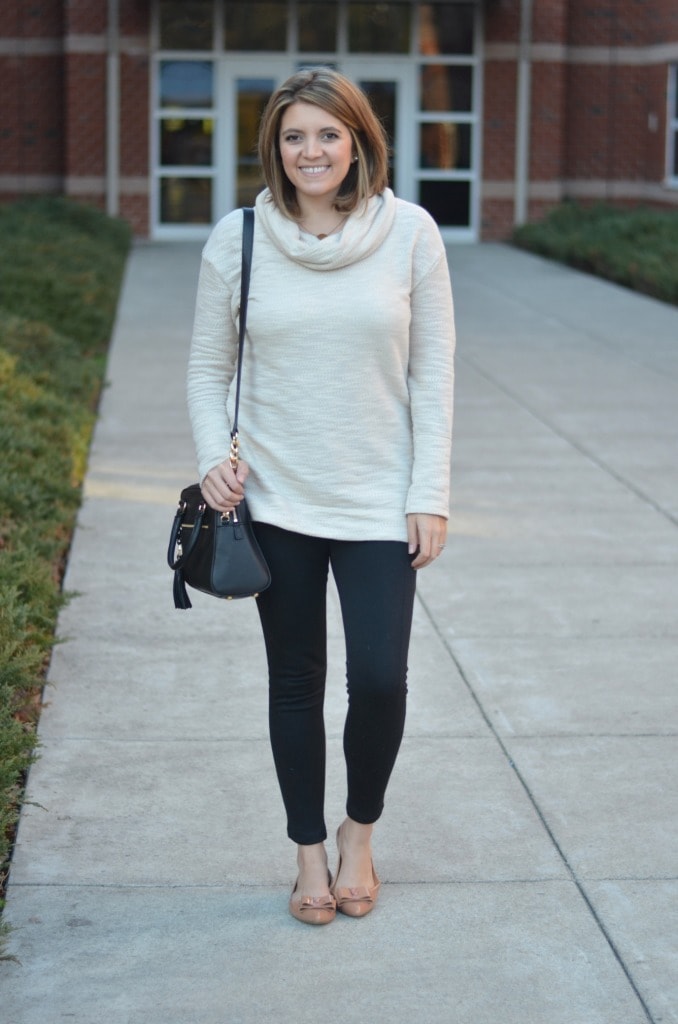 Fall Long Sleeved Pumpkin Tunic Dress w/ Leggings