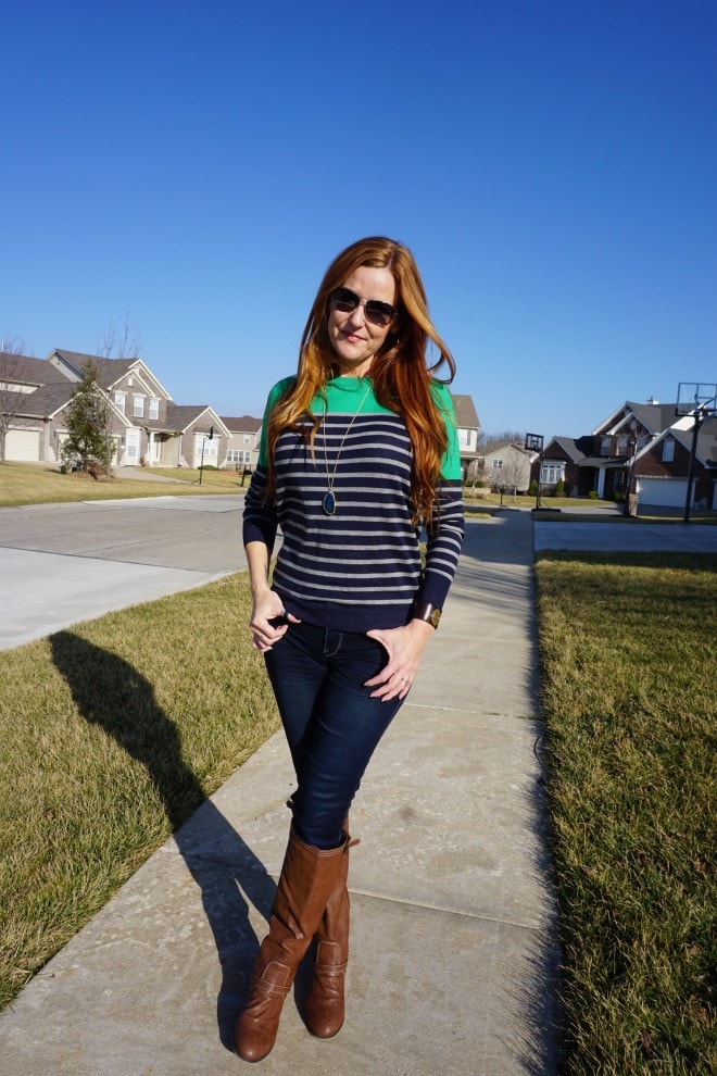 Express Jeans 41Hawthorn Striped Sweater