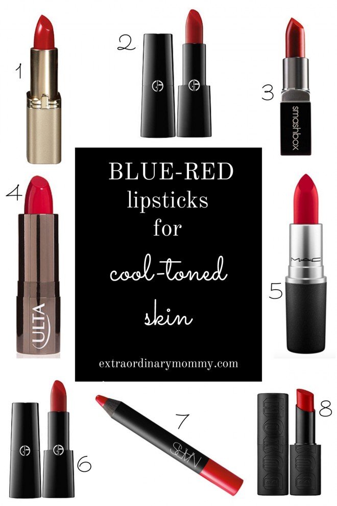 best blue red lipstick for cool-toned skin