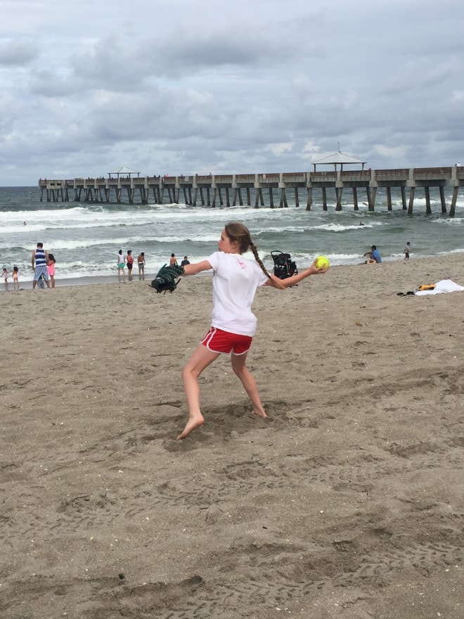 Softball Beach Exercise