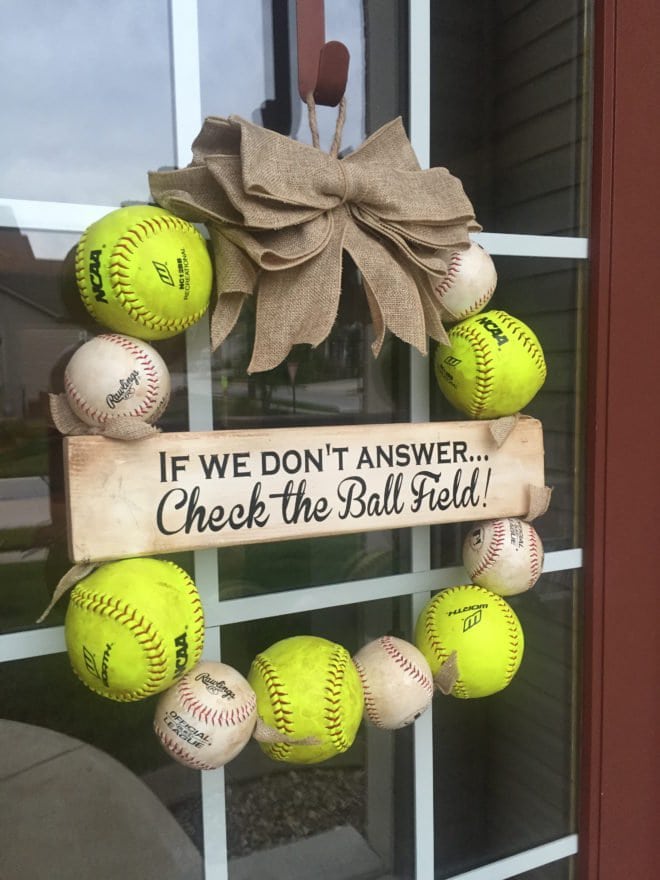 Baseball Wreath