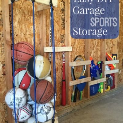 Easy DIY Garage Sports Storage + Giveaway