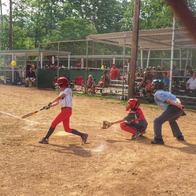 I Love To Watch You Play - The Six Words Your Child Needs To Hear - Delaney Softball Hit