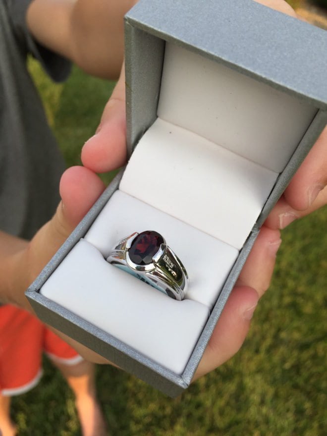 Father's Day Gift Ideas: Watches and Jewelry - Sears Mens Diamond Garnet Ring