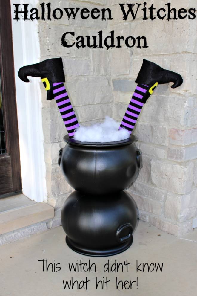 7 Tips to Create Halloween Decor to Die For- Witch Cauldron - Princess Pinky Girl