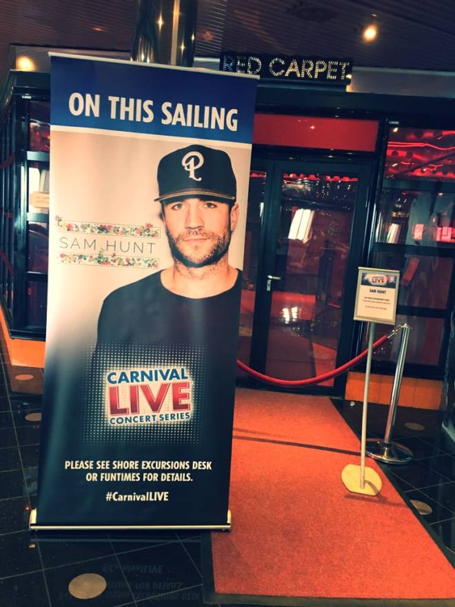 Sam Hunts Takes the Stage During Intimate Carnival Live Experience aboard Carnival Splendor