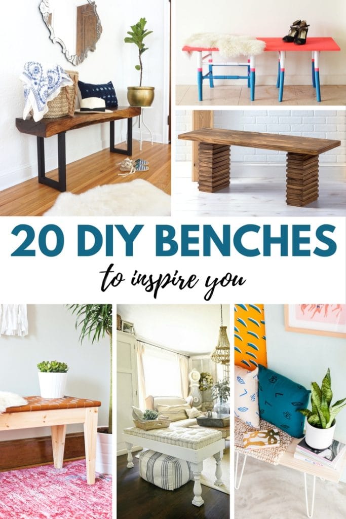 20 DIY Benches to Inspire You (my favorites are #4 and #18!)