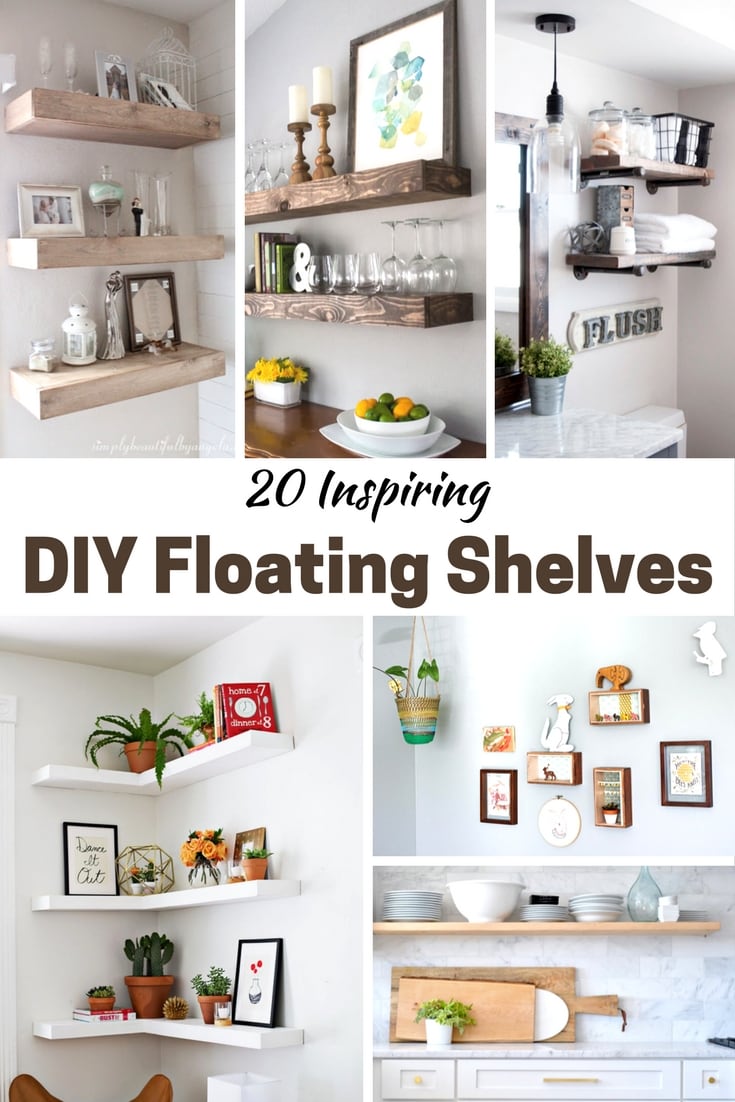 20 Inspiring DIY Floating Shelves - Pretty Extraordinary