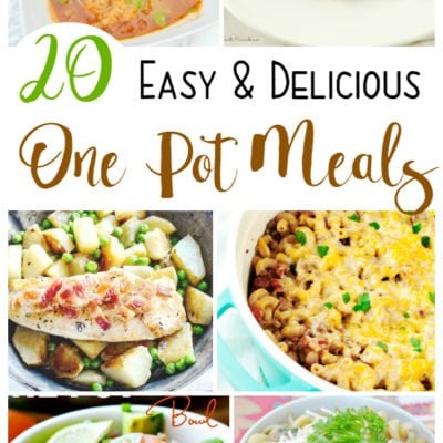 20 Easy and Delicious One Pot Meals (check out the lemon shrimp pasta and the creamy spinach chicken!)