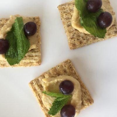 Whole Grain Back to School Snacks Your Kids Will Love - From the sweet to the salty...a little bit of goodness for every taste....Triscuit Hummus and Mint Snack