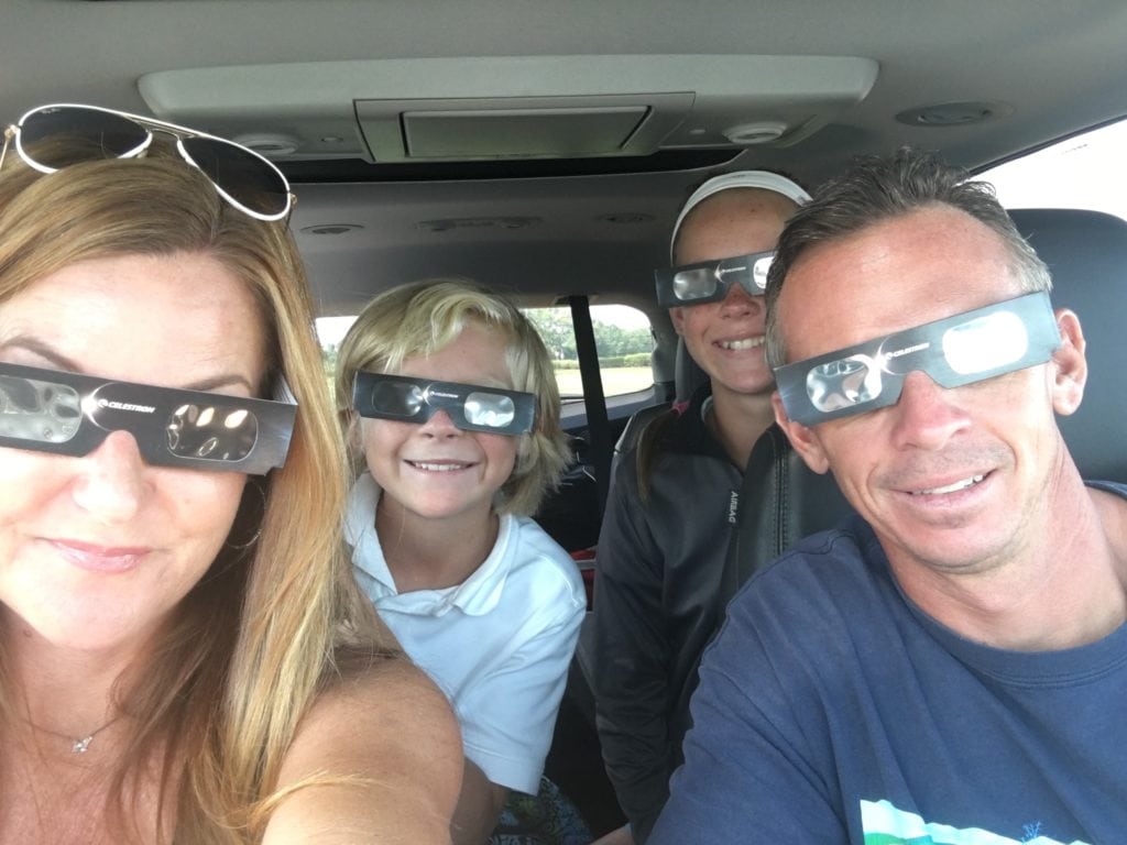 Experiencing the Solar Eclipse Path of Totality - Family is ready! We pulled the kids from school so they might have the entire experience.