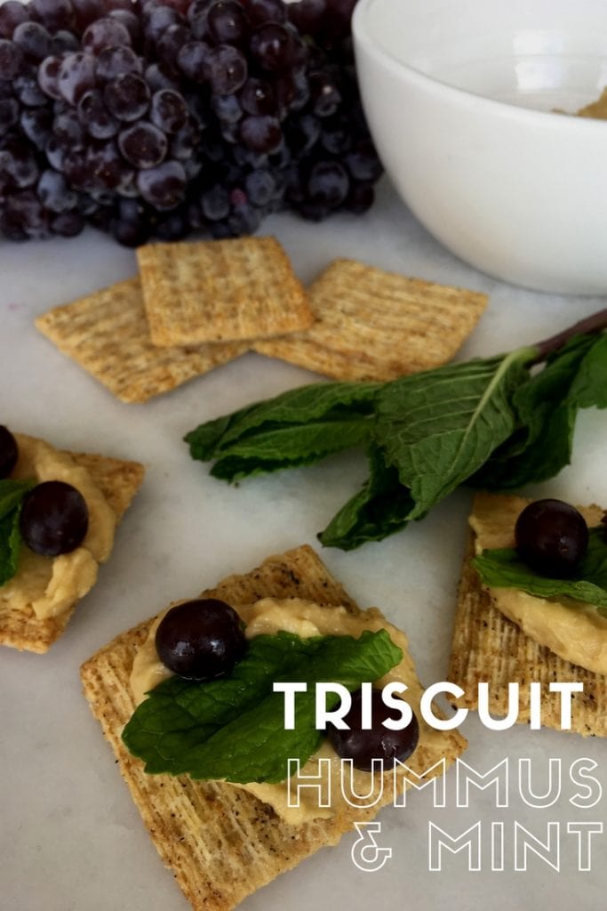 Whole Grain Back to School Snacks Your Kids Will Love - From the sweet to the salty...a little bit of goodness for every taste....Triscuit Hummus and Mint Snack