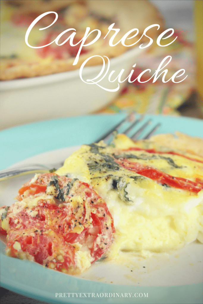 Simple and Delicious Caprese Quiche // PrettyExtraordinary.com