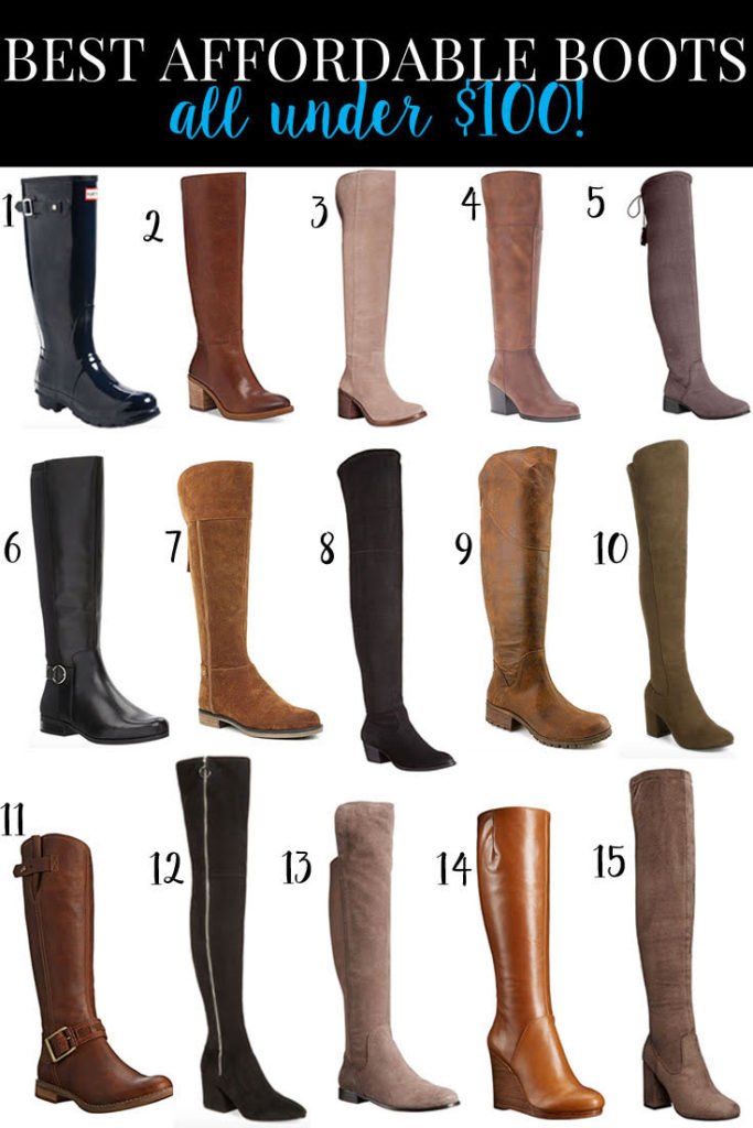 Knee High and Over the Knee Boots Under $100 - there are 15 of them!!