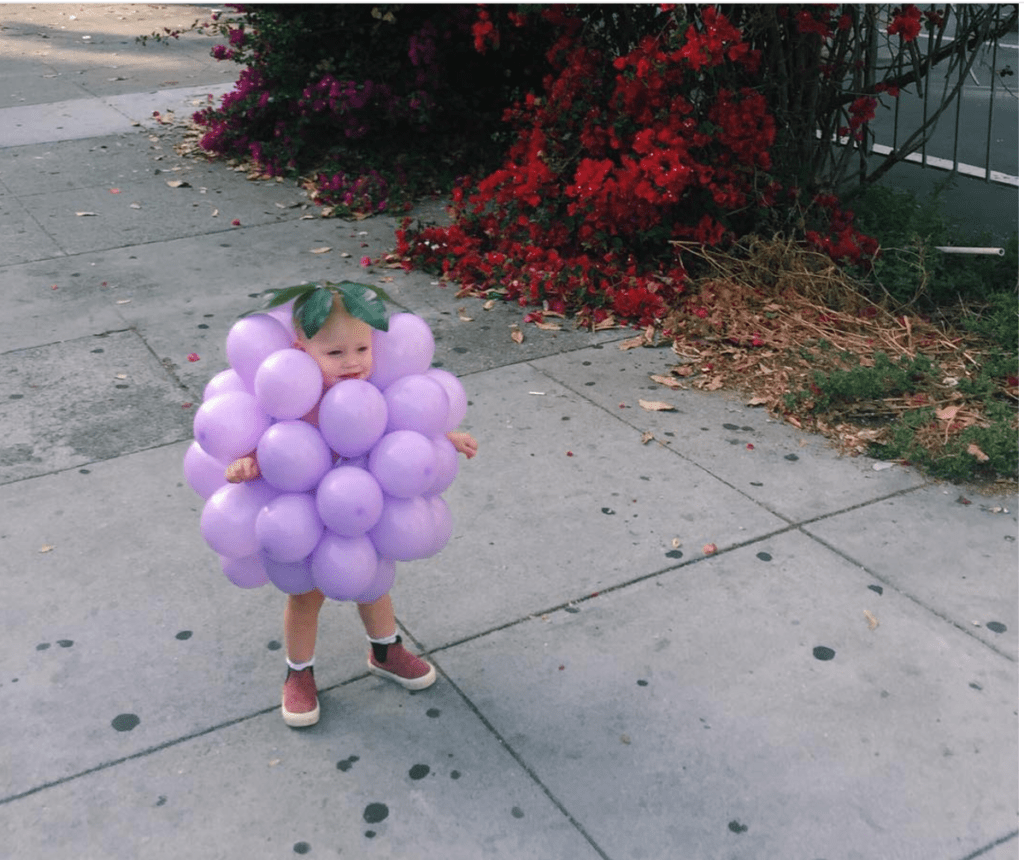 Cute Last-Minute Costume Ideas for Toddlers - bunch of Grapes