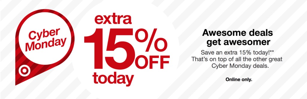 Target Cyber Monday 15% Off