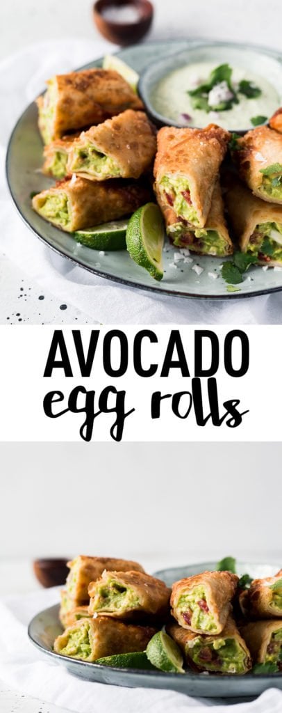 Easy Game Day Appetizer: Avocado Egg Rolls - absolutely delicious.