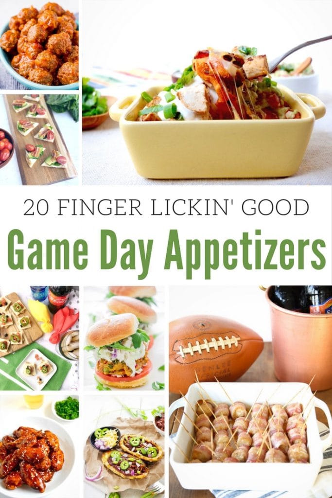 20 Finger Lickin' Good Game Day Appetizers - (my favs - rab cake sliders, the pineapple tequila meatballs and the beef bbq potato skins)