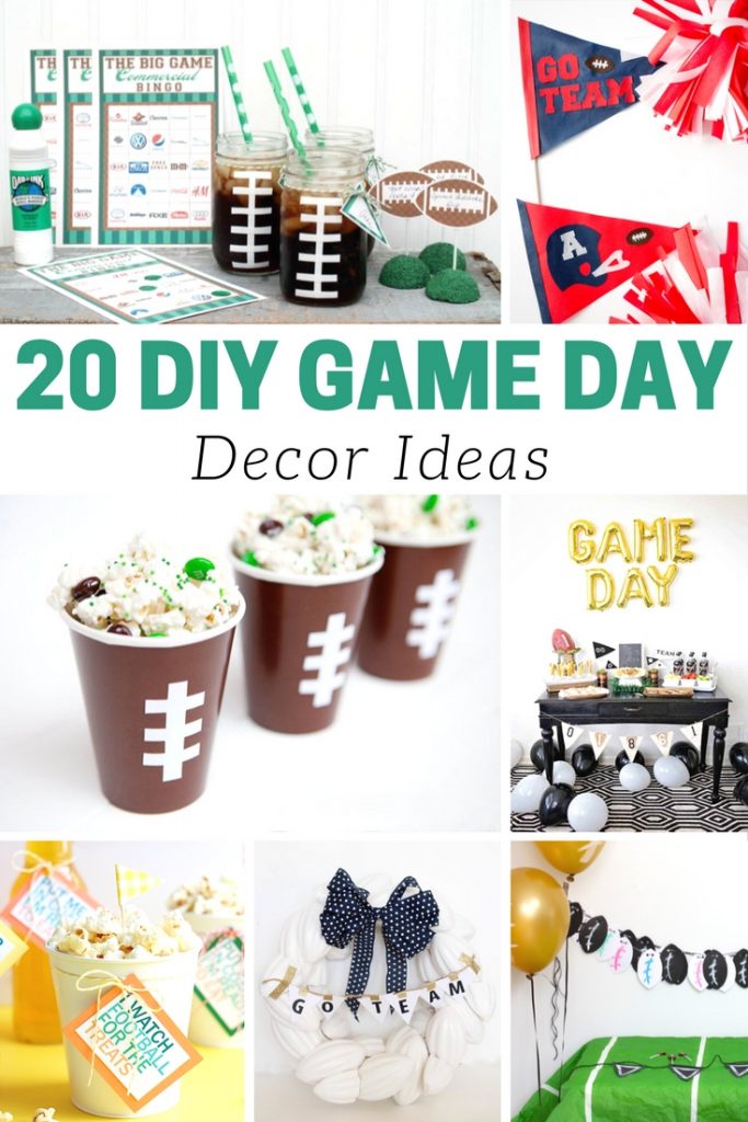20 DIY Game Day Decor Ideas - so many great ones AND lots of DIY :) 