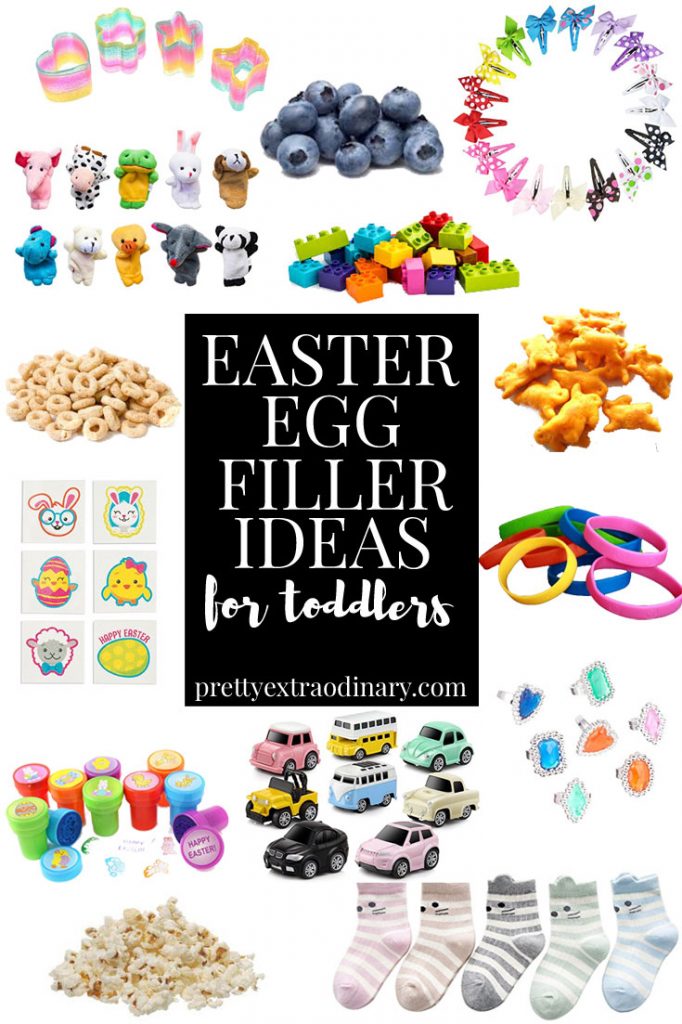 Cute Easter Egg Filler Ideas for Toddlers - love the barrettes and treats!