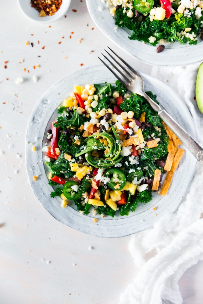 The Perfect Salad: Mango Avocado Kale Salad - Pretty Extraordinary