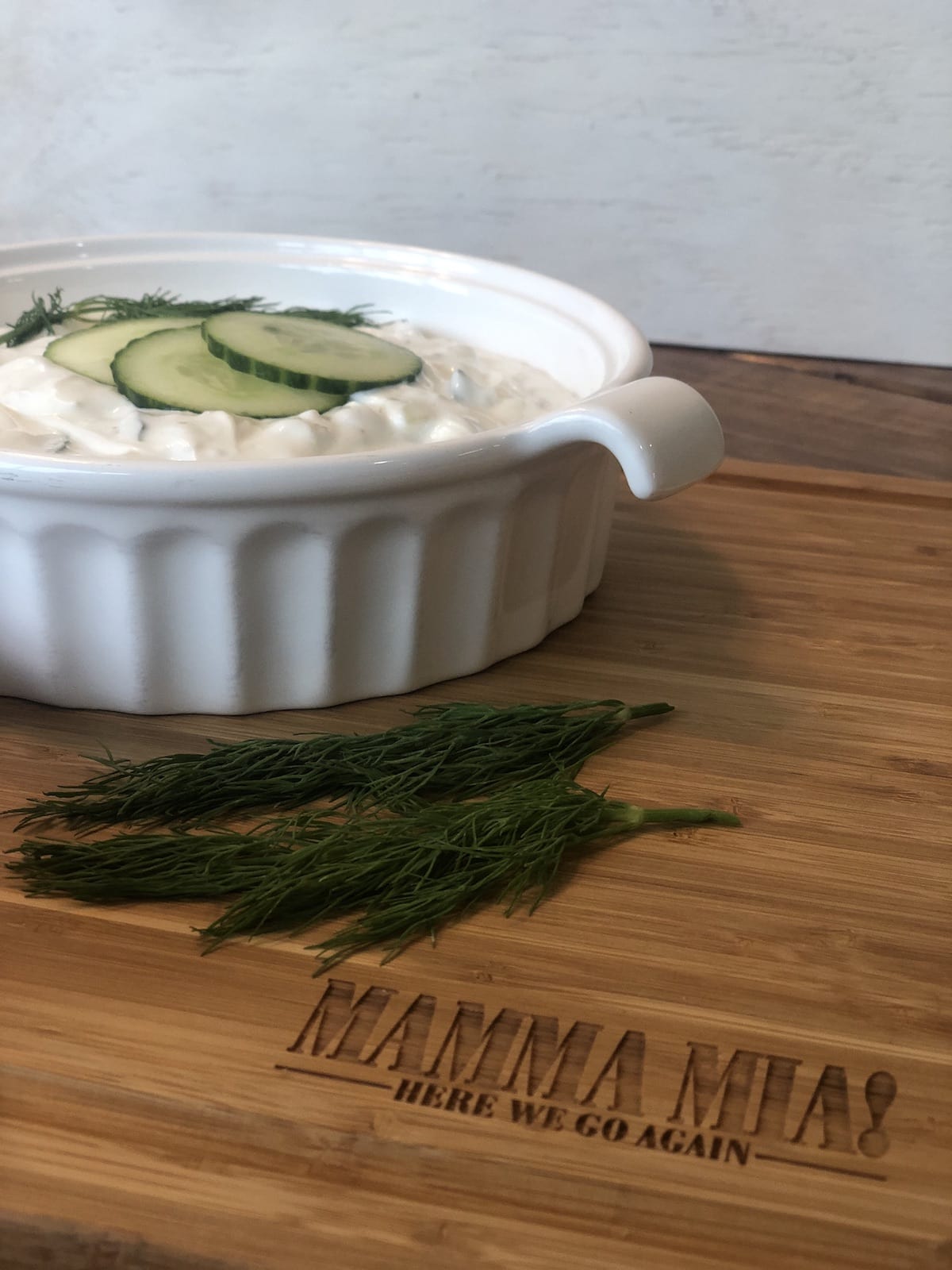 Greek Inspired Appetizers - Tzatziki and Basil Pita Chips