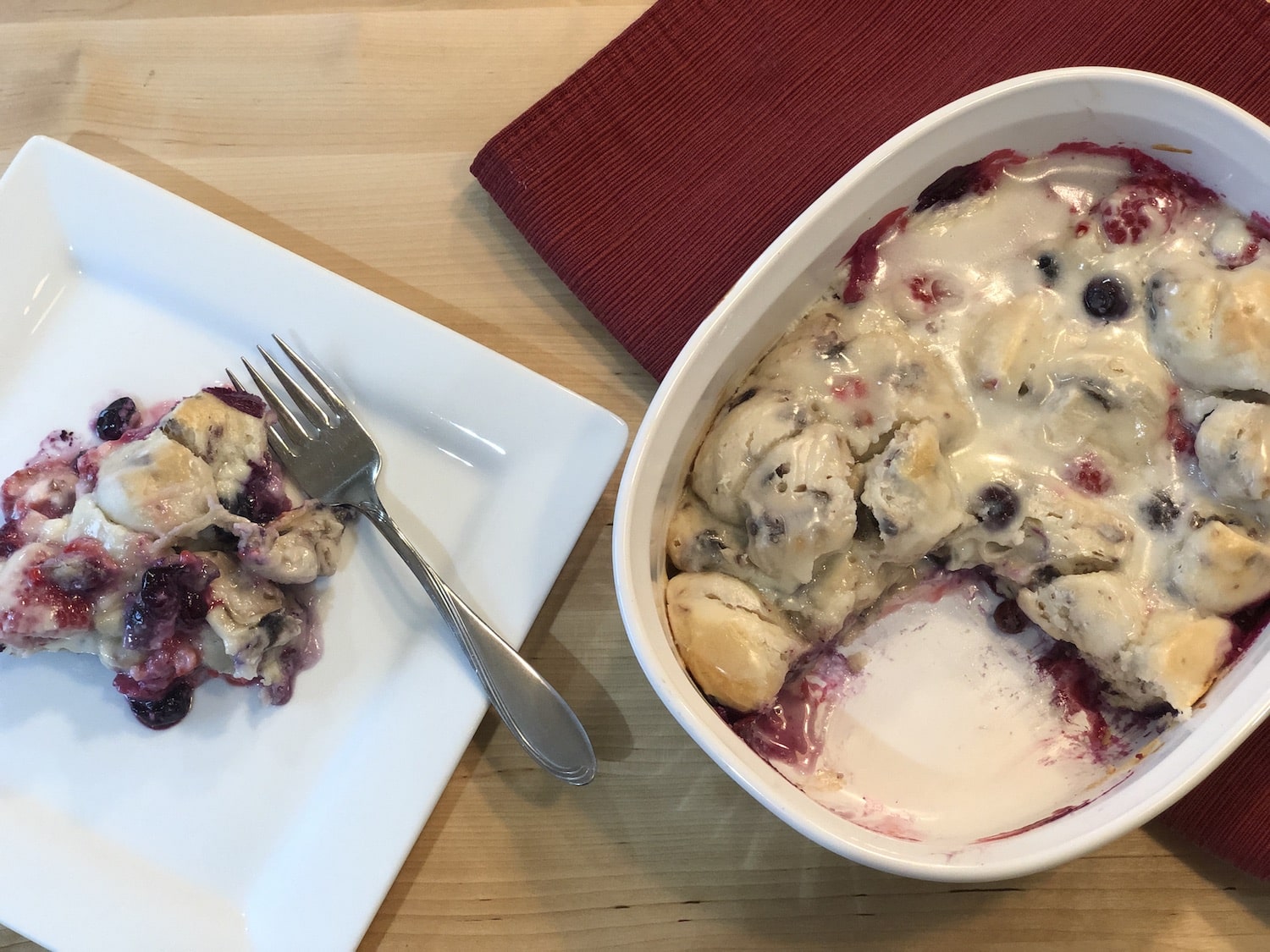 The Sweetest Way to Enjoy Family Time Together: Family Bake Night - Berry Cream Cheese Biscuit Bake