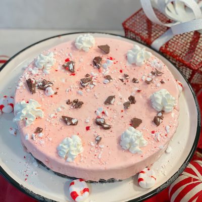 Holiday Recipe - Peppermint Bark Ice Cream Cheesecake