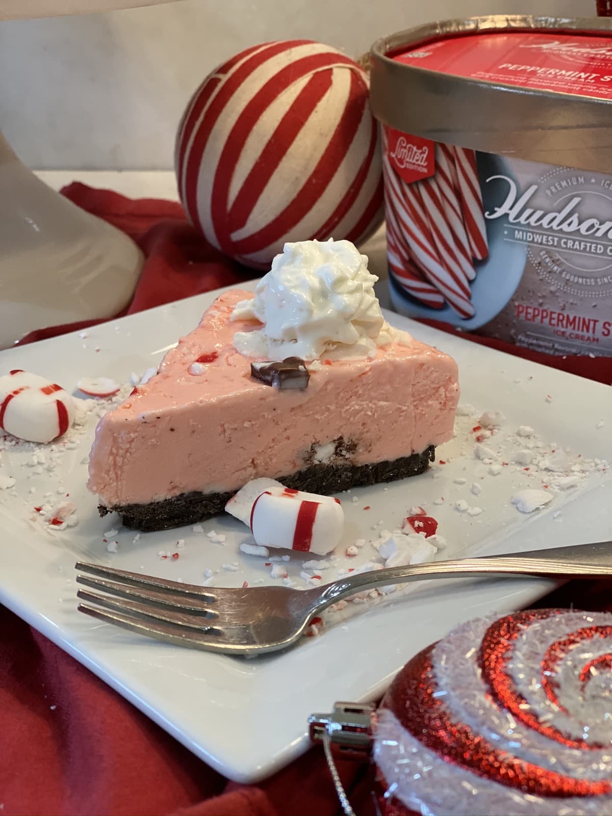 Holiday Recipe - Peppermint Bark Ice Cream Cheesecake