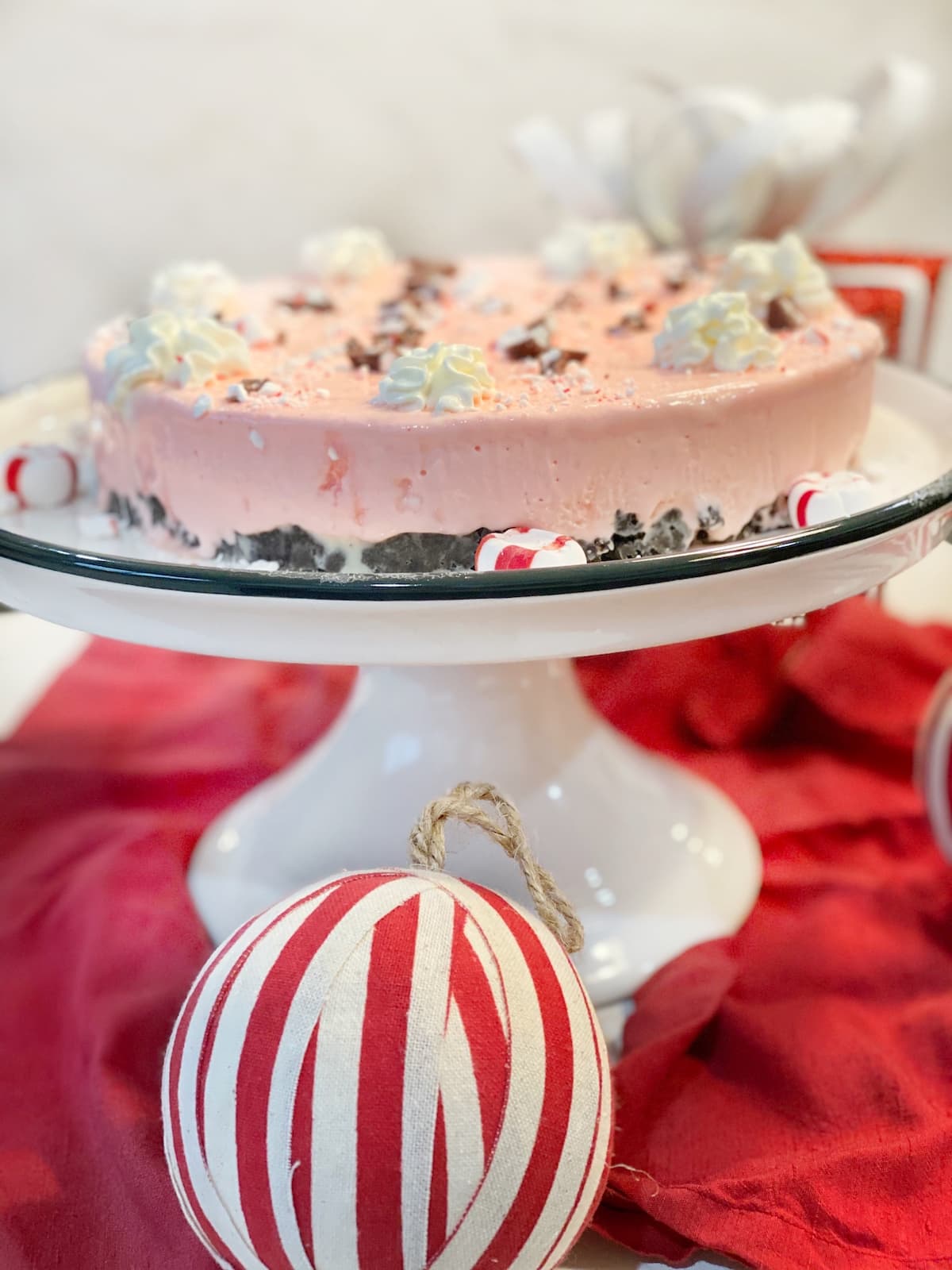 Holiday Recipe - Peppermint Bark Ice Cream Cheesecake